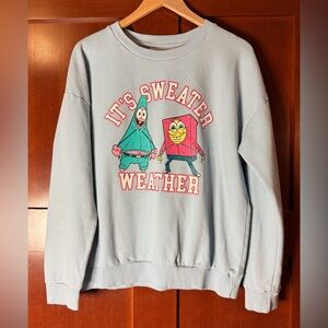 SpongeBob SquarePants Light Blue Sweater Weather Sweatshirt